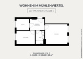 Erstbezug! Helle, ruhige 2-Zi.-Wohnung im 2. OG - 2 Zimmer Etagenwohnung in Erfurt