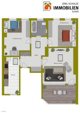 Wohnungsgrundriß - 