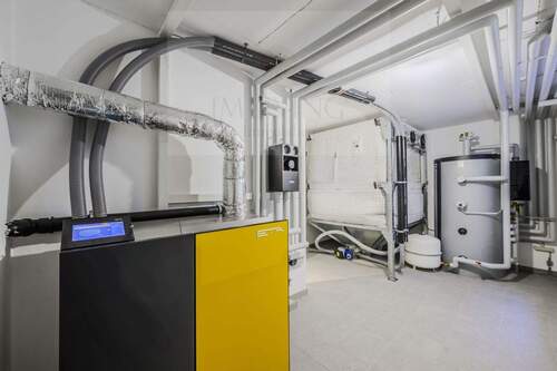 Heizung mit Pelletbunker - 