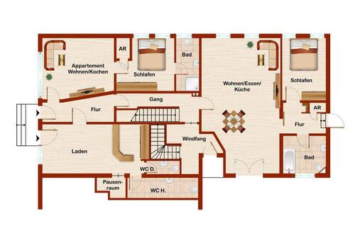 Erdgeschoss - 9 Zimmer Mehrfamilienhaus, Wohnhaus in Brilon - Madfeld