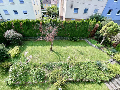 Gartenbereich hinten - 1 Zimmer Mehrfamilienhaus, Wohnhaus in Bad Mergentheim
