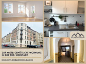 Wohnung zur Miete - Gemütliche Wohnung im klassischen Leipziger Altbaustil in der Süd-Vorstadt I Mit Einbauküche & Balkon