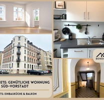Gemütliche Wohnung im klassischen Leipziger Altbaustil in der Süd-Vorstadt I Mit Einbauküche & Balkon