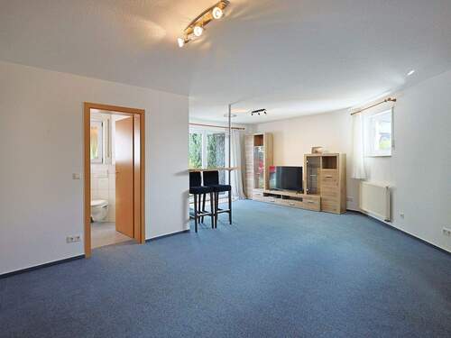 Großer Einliegerbereich mit Küchenzeile und Bad im Eingangsgeschoss - 