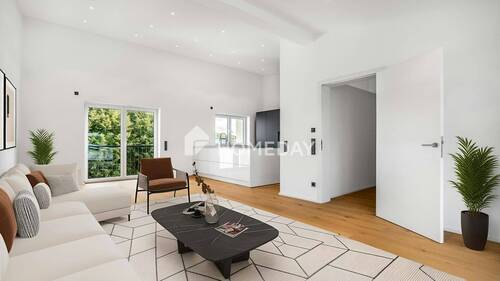 Wohnzimmer 1-Musterfoto (virtuelle Inszenierung) - 3 Zimmer Etagenwohnung in Meschede