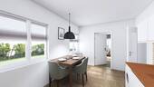 Essbereich in der Kücke - 2 Zimmer Etagenwohnung in Siegenburg
