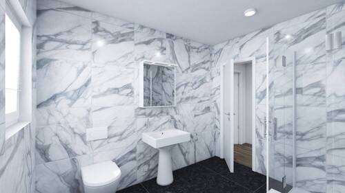 Blick ins Badezimmer - 