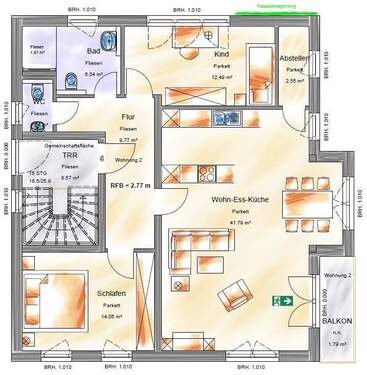 Expose 1.OG.jpg - 3 Zimmer Etagenwohnung in Reutlingen