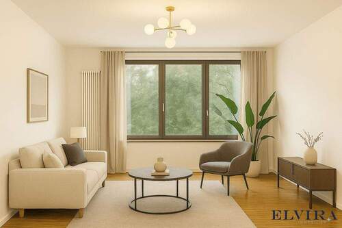 Wohnzimmer - 2 Zimmer Etagenwohnung zum Kaufen in Frankfurt am Main / Westend-Süd