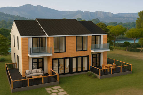 Rückseite - Visualisierung - 5 Zimmer Doppelhaushälfte zum Kaufen in Schulzendorf