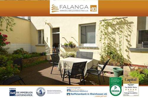 Titel sonniger Hofbereich I - Falanga Immobilien-TOP solides und entwicklungsfähiges 4-FH zum fairen Preis in guter Mombacher Lage!