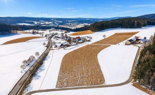 Drohnenaufnahme - Ländliches Anwesen mit weitläufigem Grundstück und Reit-Bewegungsplatz