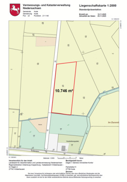 Flurkarte - Grundstück zum Kaufen in Hude