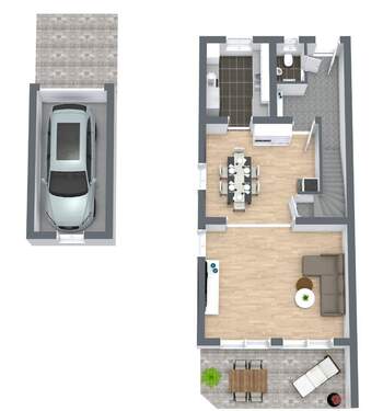 Erdgeschoss mit Garage - 