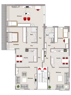 2.Obergeschoss - Wohnung 4+5 - 