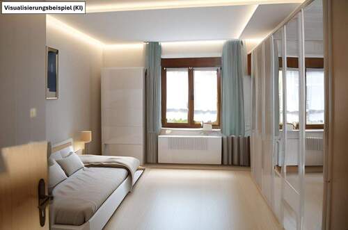 OG Schlafzimmer als Einrichtungsbeispiel (von KI erstellt) - 