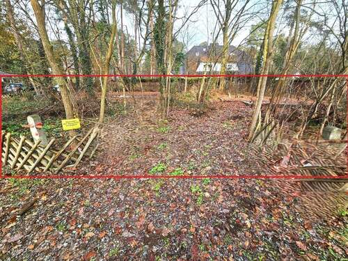 Sicht von der Niebelungenstraße - Traumgrundstück in ruhiger Umgebung von Potsdam (Groß Glienicke)