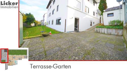 Terrasse-Garten - 4 Zimmer Etagenwohnung zum Kaufen in Leutenbach