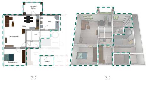 Wohnung Hinterhaus EG - 
