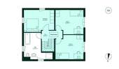 Grundriss des Obergeschosses im Einfamilienhaus - 