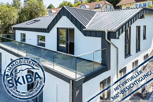 Blick auf den Balkon - Erstbezug: Moderne Neubau-Erdgeschoss-Eigentumswohnung mit 2 Garagen in Daun-Pützborn