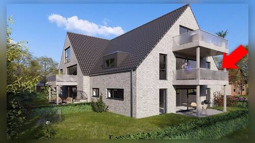 Balkon - Neubau-Dachgeschoss - stilvoll wohnen in Borkens Toplage