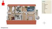Grundrissvisualisierung Dachgeschoss - 