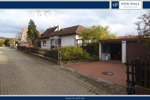 Titelbild - Fertighaus-Bungalow auf Erbpacht-Grundstück in Evessen unweit der Obstanbau-Plantagen