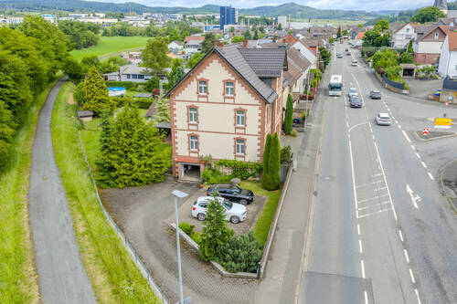 Aufnahme aus der Vogelperspektive - 1 Zimmer Mehrfamilienhaus, Wohnhaus in Breidenbach