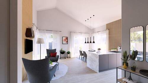 Ansicht Wohnbereich - 2 Zimmer Bungalow in Baumholder