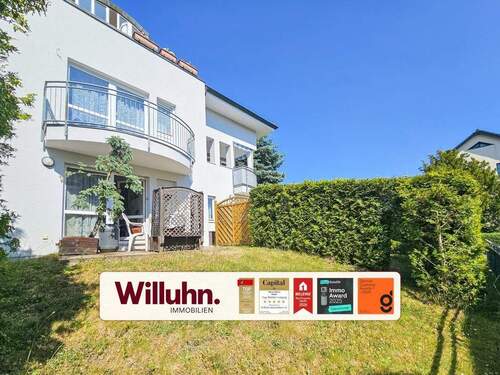 Gesamtansicht mit Garten - Sicheres Investment: 1RW mit Garten & Terrasse! 