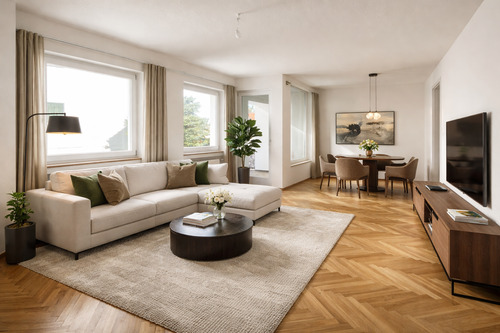 Wohnzimmer - 4 Zimmer-Wohnung in ruhiger Lage im Nürnberger Norden
