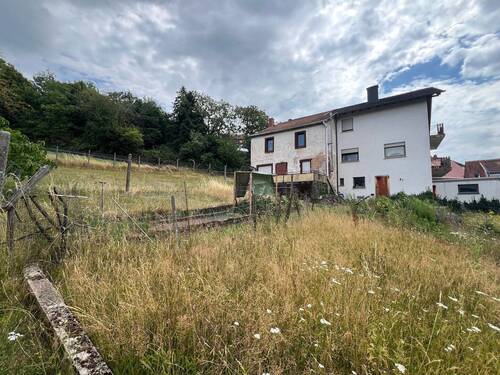 Rückansicht Häuser mit Grundstück - 