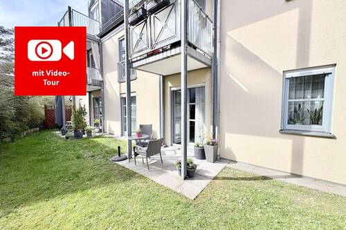 Gartenansicht / Terrasse - Attraktive Erdgeschosswohnung mit Terrasse und Gartennutzung in ruhiger Lage