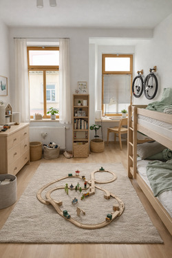 Kinderzimmer möbliert BSP - 3 Zimmer Etagenwohnung in Gera