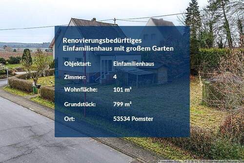 Haus in Pomster - 4 Zimmer Einfamilienhaus zum Kaufen in Pomster