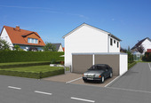 Giebel Ost Eingang Garagen.png - Einfamilienhaus mit 140,00 m&sup2; in Feucht zum Kaufen