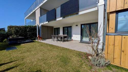 Garten aus Südost - 4 Zimmer Terrassenwohnung zum Kaufen in Tettnang