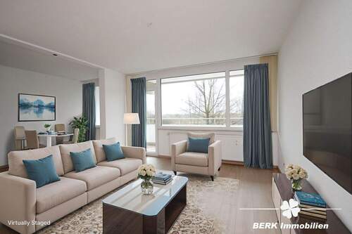 KI-generiertes Beispielfoto - BERK Immobilien - Frisch renovierte 1,5-Zimmerwohnung mit Balkon in Hattersheim