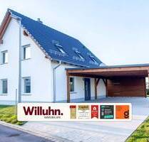 Stilvoll wohnen: massiv gemauertes Architektenhaus mit Wärmepumpe, Terrasse und Einbauküche - Geithain