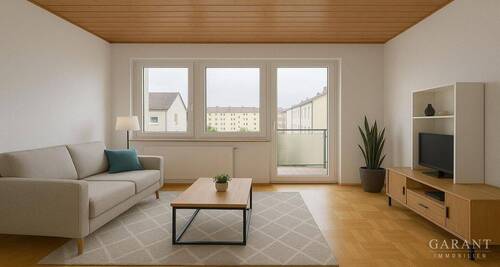 Wohnen - Klassische 3 Zimmer-Wohnung mit großem Balkon