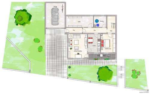 Erdgeschoss - 6 Zimmer Einfamilienhaus in Neuhütten