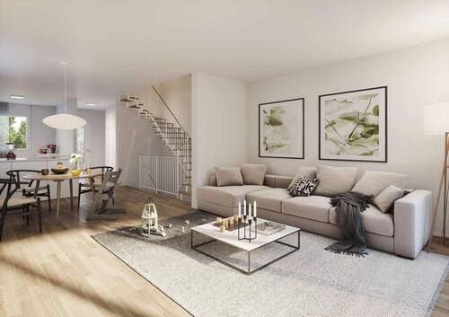 Wohnzimmer - 5 Zimmer Doppelhaushälfte zum Kaufen in Brühl