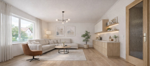 Wohnzimmer KI-Generiert - 