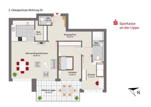 2. Obergeschoss Wohnung 05 - 