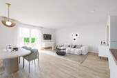 Wohnzimmer - Erstbezug im Neubau 3-Zimmer-Wohnung in Erlangen