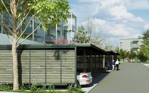 Carports_Service_Wohnen_Untersiemau.jpg - Etagenwohnung mit 67,00 m&sup2; in Untersiemau zum Kaufen