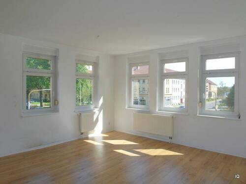 großes Wohnzimmer - Große und helle 2-Zimmer-Wohnung mit neuem Laminatboden 'Dielenoptik' und Bad mit Dusche