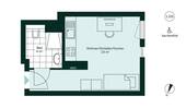 Barrierefreier und komfortabler Grundriss - Etagenwohnung mit 24,20 m² in Aachen zum Kaufen