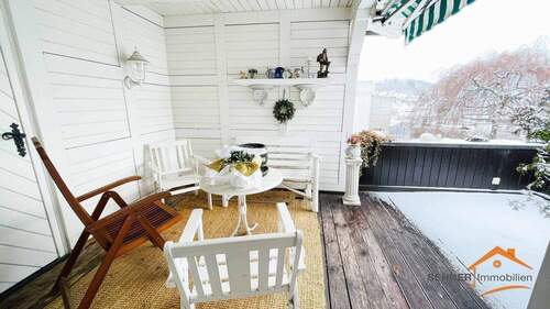 Terrasse / Süd-Loggia am Wohnzimmer - Einfamilienhaus mit 160,00 m&sup2; in Olsberg zum Kaufen